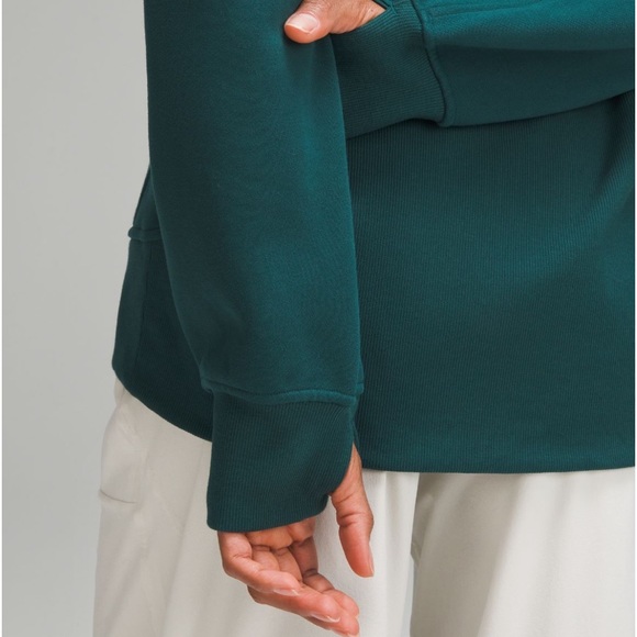 ❤️ Lululemon Scuba Oversized Funnel-Neck Full Zip Green Jasper Size XS/S - Picture 9 of 14